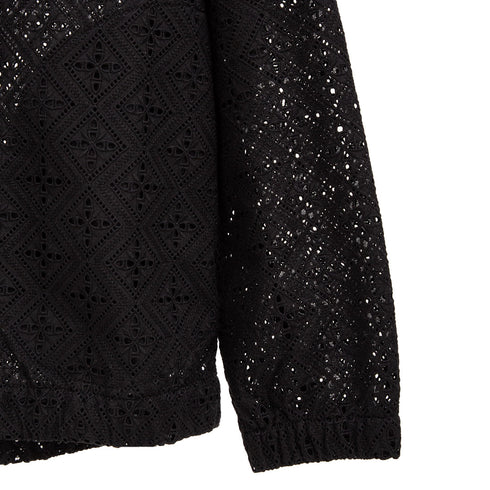 Merely Made Merely Premium Flower Lace Raglan Blouson Black 24PR230BS